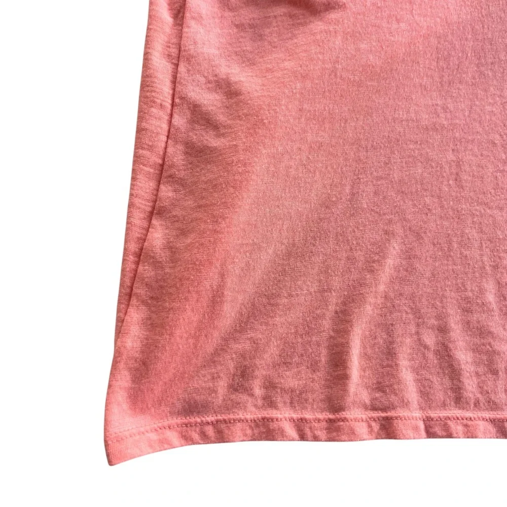 Fabletics Women's Med. Coral Flamingo Twist Switch Back Long Sleeve Tee Athletic